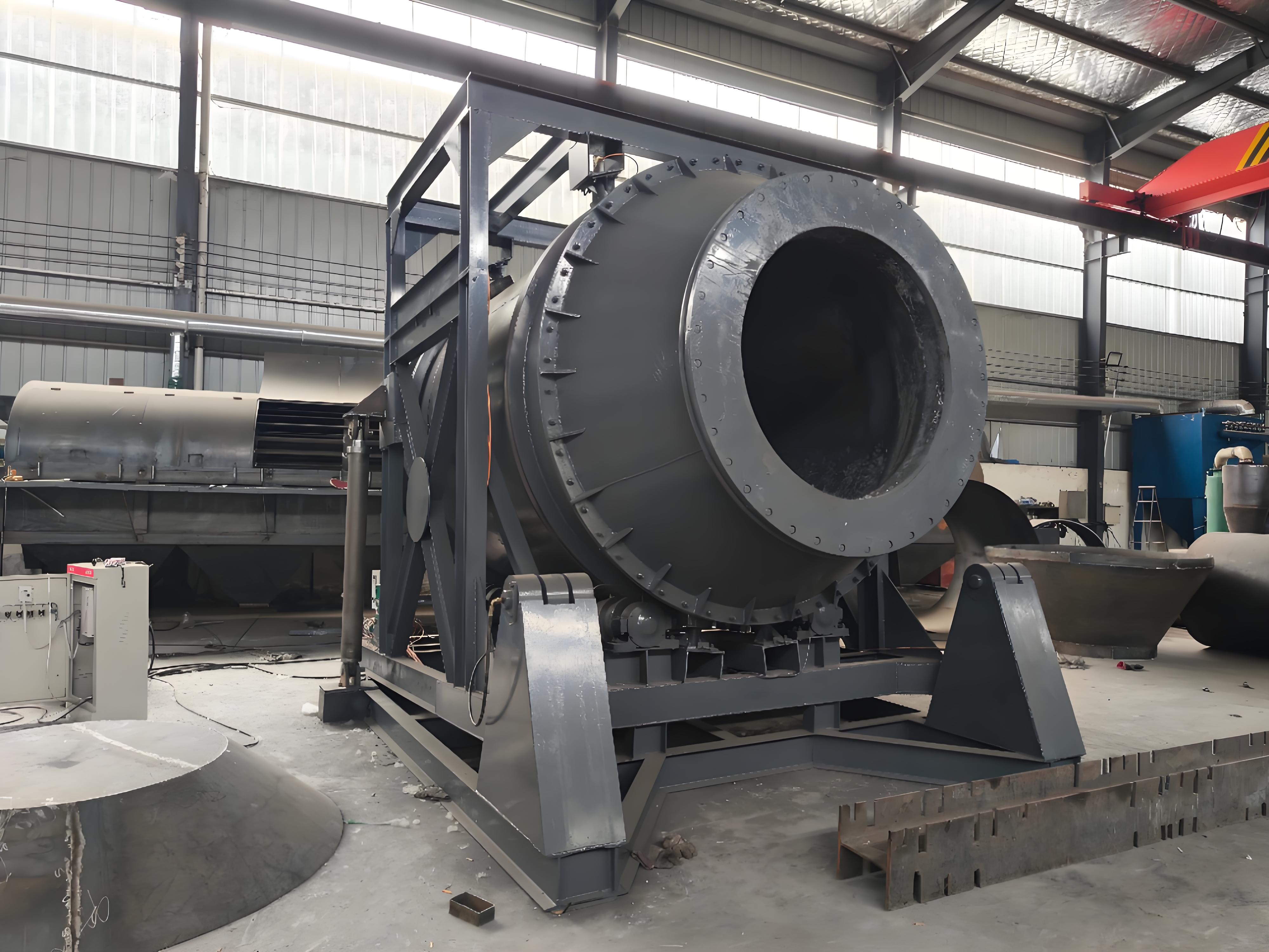 Tin smelting rotary furnace